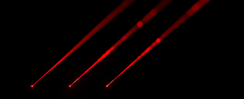 laser beams pointed to the sky