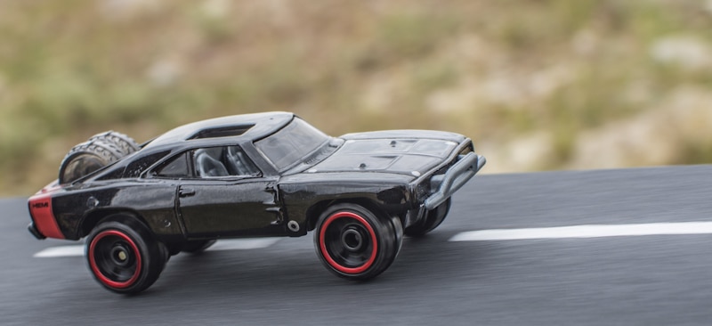 model scale black rc car