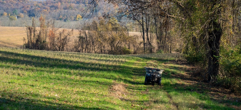 atv in the country side in PA