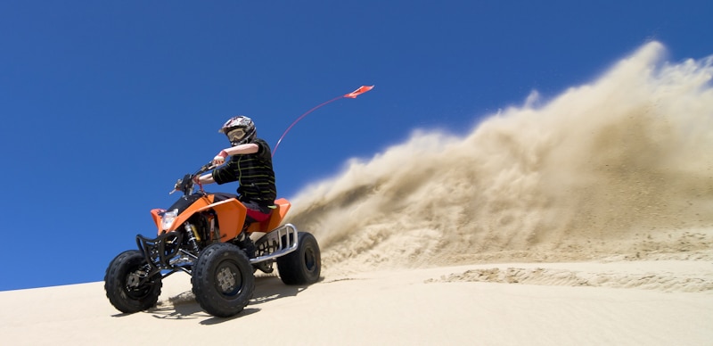 atv riding in dunes