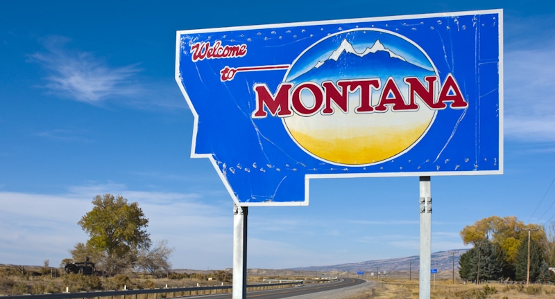 welcome to montana sign