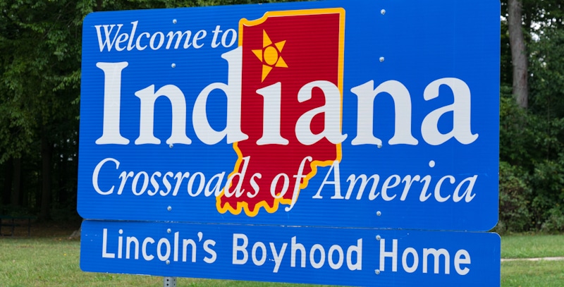 indiana welcome sign