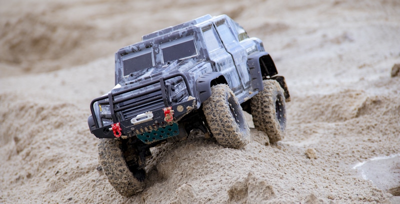 jeep rc in the sand