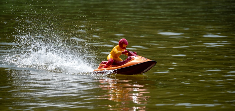 jet boat with toy rider