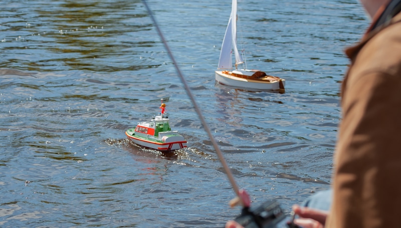 rc boats in the river