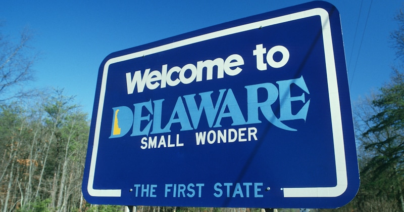 welcome to delaware sign