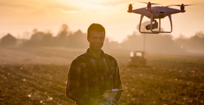farm man drone