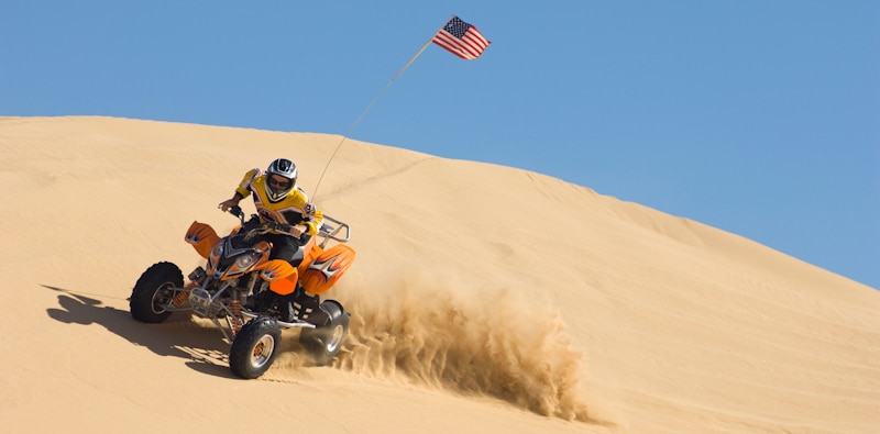 ATV with american flag