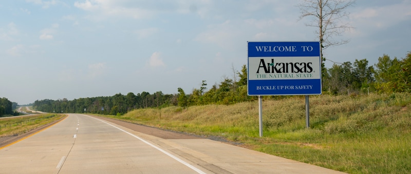 Arkansas street sign