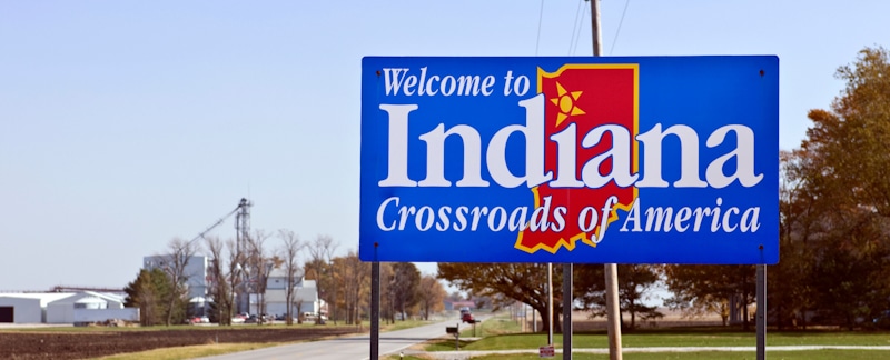 indiana sign blue