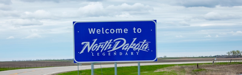 north dakota welcome sign