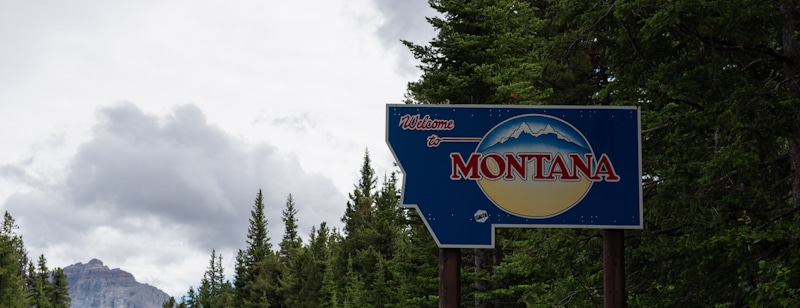 sign montana welcome
