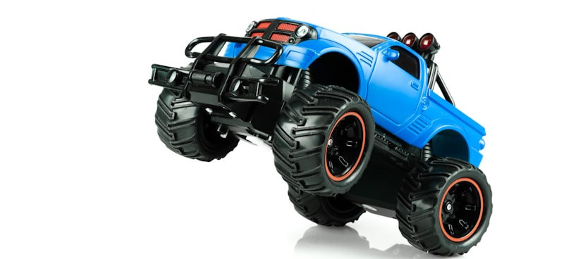 blue rc toy truck