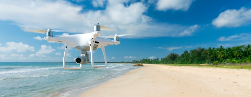 beach drone fishing