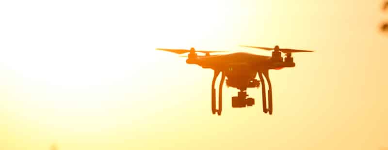 sunset drone