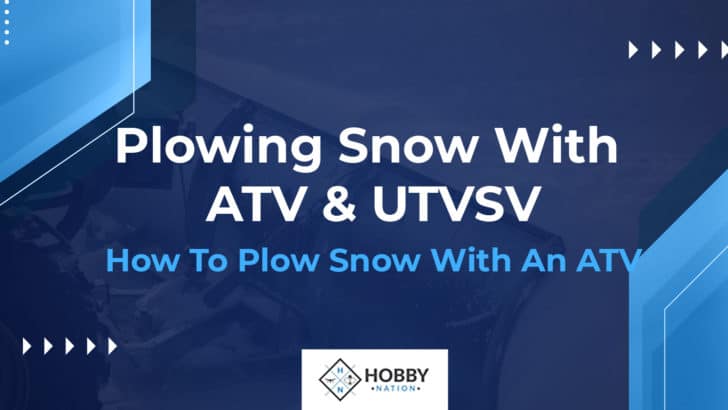 plowing snow with atv